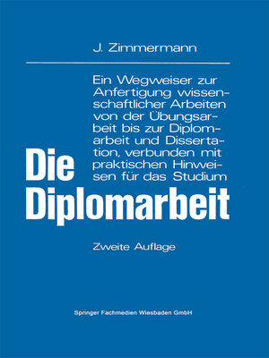 cover image of Die Diplomarbeit